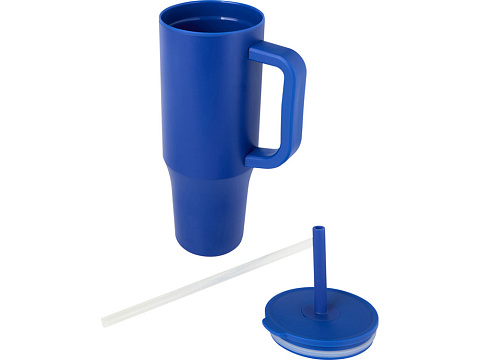 Brady термостакан с силиконовой трубочкой, объемом 900 мл, сертифицированный согласно RCS - Ярко-синий - рис 3.