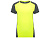 Спортивная футболка Zolder женская, неоновый желтый/меланжевый черный - миниатюра
