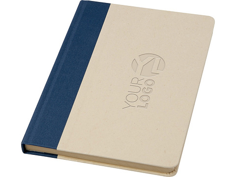 Liliana блокнот формата А5 в твердой обложке из пластика из сахарного тростника - Синий - рис 4.
