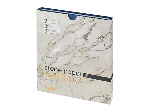 Еженедельник с каменной бумагой А5+ Carrara, темно-синий - рис 9.