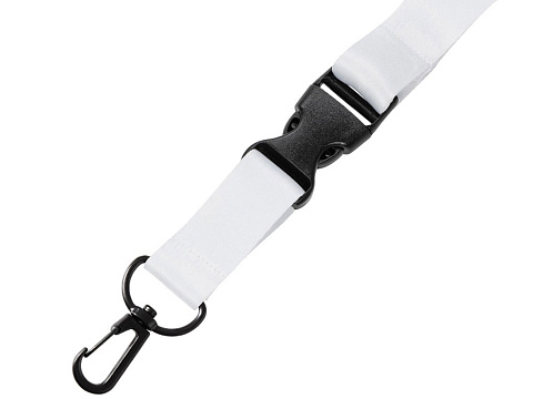 Ланъярд 2 см под сублимацию с карабином, межуровневым замком и замком обрыва, черный - рис 4.