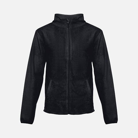 Куртка флисовая мужская Helsinki, черная - рис 2.