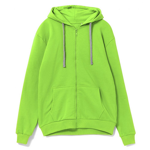 Толстовка на молнии с капюшоном Siverga Heavy, зеленое яблоко - рис 2.