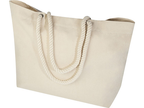 Florida пляжная эко-сумка из переработанного материала, сертифицированного по стандарту GRS, плотностью 270 г/м² 18L - Натуральный / Натуральный - рис 4.