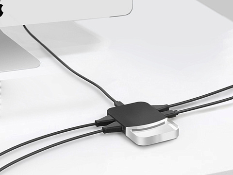 USB хаб Mini iLO Hub, черный - рис 2.