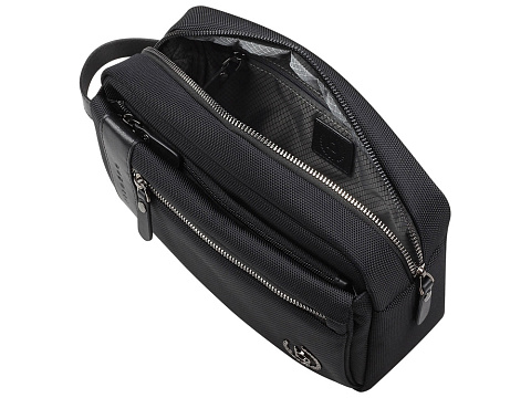 Несессер мужской BUGATTI НЕРО | NERO, чёрный, нейлон 1680D/кожа, 24х7,5х16 см - рис 3.