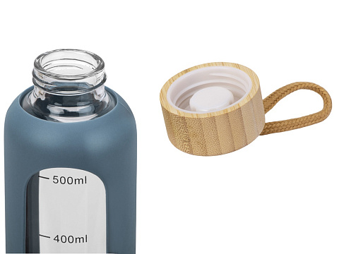 Бутылка из боросиликатного стекла Hangy, 550 мл, антрацит - рис 6.