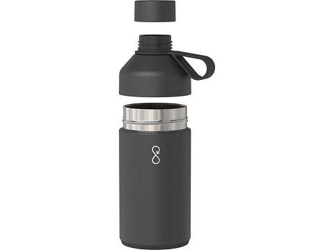 Бутылка для воды Ocean Bottle с вакуумной изоляцией объемом 750 мл, сплошной черный - рис 5.