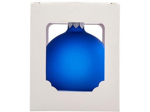 Стеклянный шар синий матовый, заготовка шара 6 см, цвет 62, матовый - рис 3.