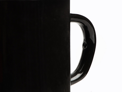 Кружка эмалированная с ободком, черная - рис 3.