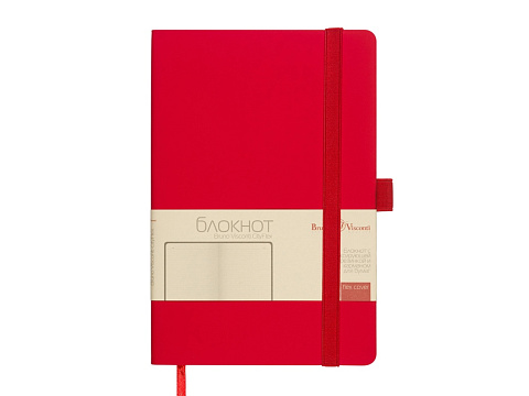 Блокнот А5  City Flex на резинке, красный - рис 3.