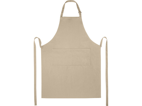 Фартук Andrea плотностью 240 г/м² с регулируемой завязкой на шее - Oatmeal - рис 2.