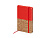 Блокнот А6 Ирис с комбинированной обложкой, натуральный/красный - миниатюра - рис 5.