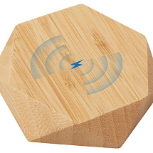 Беспроводное зарядное устройство Gex, 15 Вт, бамбук