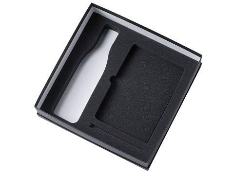 Подарочный набор с блокнотом С3, металлической ручкой и термобутылкой, красный - рис 4.