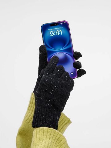 Перчатки сенсорные Spotti Senso, черные - рис 4.