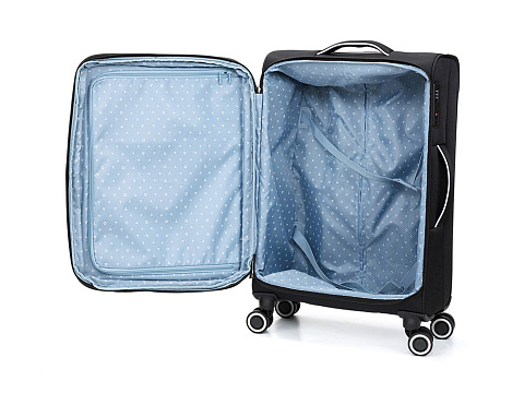 Чемодан TORBER НЕРО, чёрный, переработанный ПЭТ, 44 х 25 х 67 см, 63 л - рис 6.