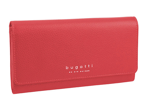 Кошелёк женский BUGATTI ЛИНДА | LINDA, чёрный, натуральная воловья кожа, 19х3х10 см