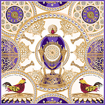 Платок Пасхальное яйцо-часы Петушок