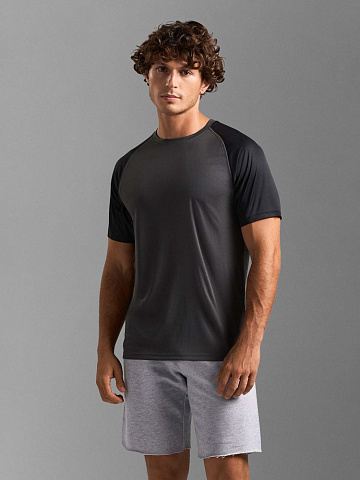 Футболка спортивная унисекс Vortex, черная - рис 6.