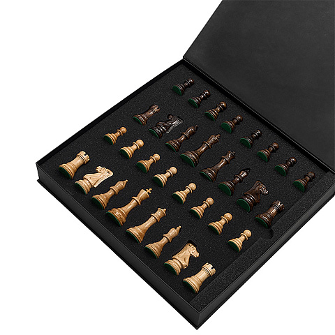 Шахматный комплект TABIA (акриловый камень/ дерево Бук), Дизайнерская (черно-белая с разводами) - рис 7.