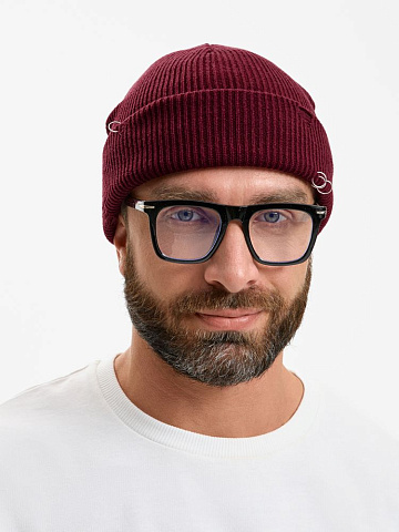 Шапка Ribelle, темно-красная (винная) - рис 7.