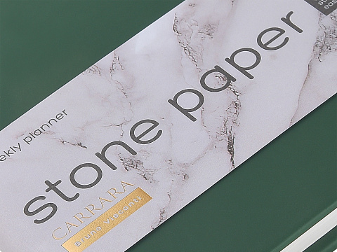 Еженедельник с каменной бумагой А5+ Carrara, зеленый - рис 7.