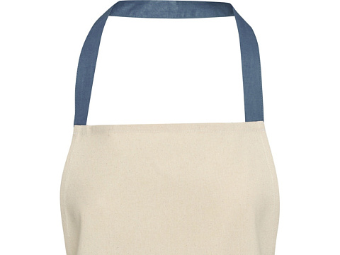 Nia фартук из переработанного хлопка плотностью 200 г/м² - Синий ледяной - рис 4.