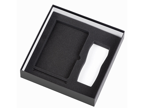 Подарочный набор с блокнотом С2, металлической ручкой и термокружкой, фиолетовый - рис 3.