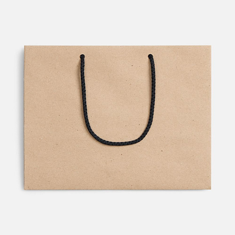 Пакет бумажный Stor, неокрашенный с черными ручками - рис 3.