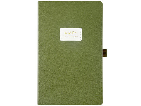 Ежедневник недатированный А5 Verde с нашивкой, зеленый - рис 2.