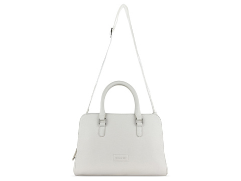 Сумка женская BUGATTI ЭЛЬЗА | ELSA, белая, воловья кожа/полиэстер, 32х13х22 см - рис 3.