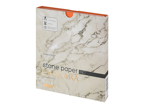 Еженедельник с каменной бумагой А5+ Carrara, оранжевый - рис 9.