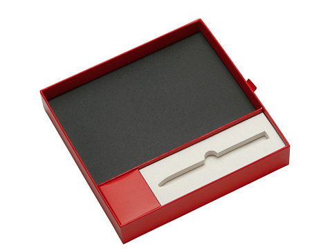 Набор блокнот в гибкой обложке А5 и металлическая шариковая ручка Nabokov, красный - рис 10.