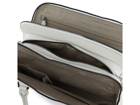 Сумка женская BUGATTI ЭЛЬЗА | ELSA, белая, воловья кожа/полиэстер, 32х13х22 см - рис 6.