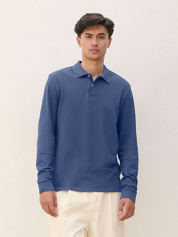 Рубашка поло унисекс с длинным рукавом Pacific LSL, ярко-зеленая - рис 5.