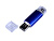 USB-флешка на 16 Гб c двумя дополнительными разъемами MicroUSB и TypeC, синий - миниатюра - рис 2.