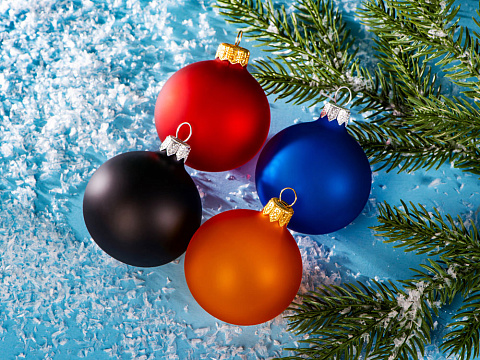 Стеклянный шар синий матовый, заготовка шара 6 см, цвет 62, матовый - рис 4.