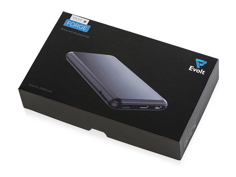 Внешний аккумулятор Forge v.2, металл, 10000mah, серый - рис 8.