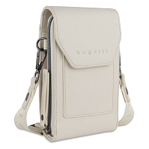 Сумка наплечная BUGATTI АЛМАТА | ALMATA, бежевая, полиуретан, 11х4х19 см