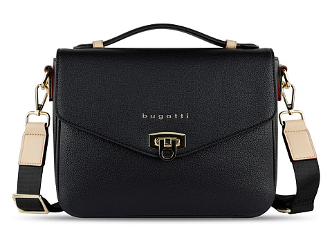 Сумка женская BUGATTI ЭЛЛА | ELLA, чёрная, полиуретан, 29х10х22 см - рис 2.