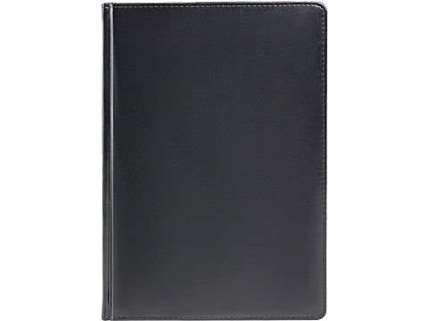 Ежедневник недатированный А4 Sidney Nebraska, черный (серебряный обрез) - рис 2.