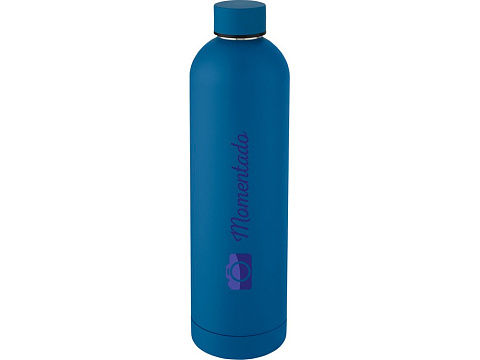 Spring Медная спортивная бутылка объемом 1 л с вакуумной изоляцией , tech blue - рис 4.