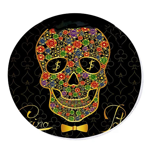 Покрывало пляжное Black Skull