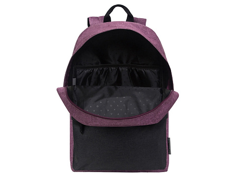 Рюкзак TORBER GRAFFI, фиолетовый с карманом черного цвета, полиэстер меланж, 42 х 29 x 19 см - рис 6.