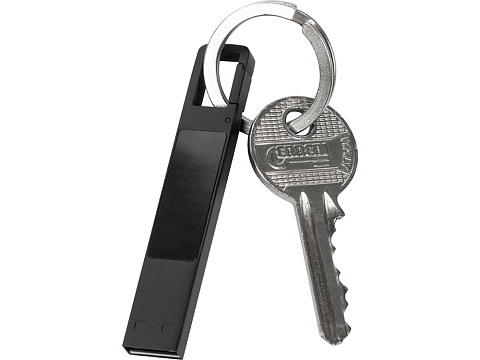 USB 2.0- флешка на 32 Гб c подсветкой логотипа Hook LED, темно-серый, синяя подсветка - рис 4.