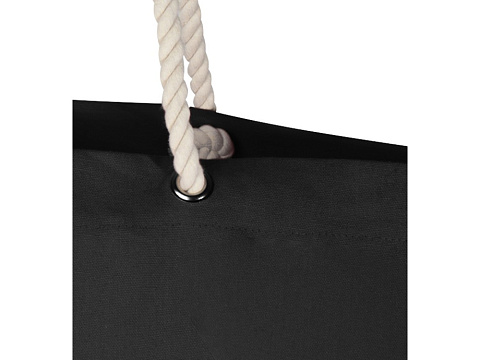 Florida пляжная эко-сумка из переработанного материала, сертифицированного по стандарту GRS, плотностью 270 г/м² 18L - сплошной черный / сплошной черный - рис 6.