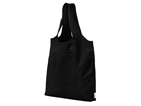 Сумка-шоппер Vest из хлопка 340 г/м2, черный - рис 2.