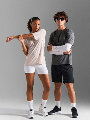 Футболка спортивная унисекс Storm, черный меланж - рис 10.