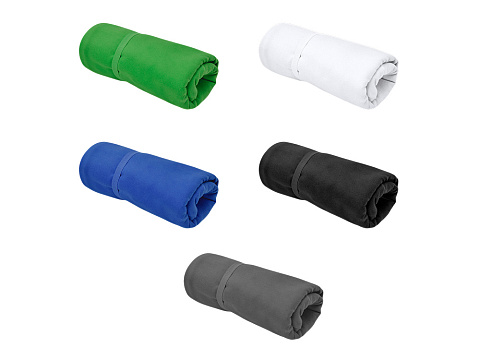 Легкое полотенце Gulpi  из микрофибры RPET с ремешком для складывания, 70*120 см, папаротниковый - рис 2.